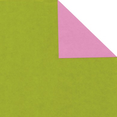 Gift wrap double sided plain kiwi-pink 60093